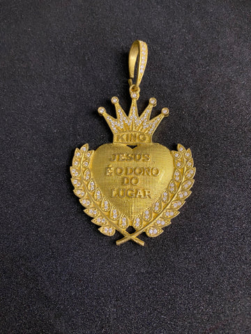 Pingente Coração Jesus é o dono do Lugar