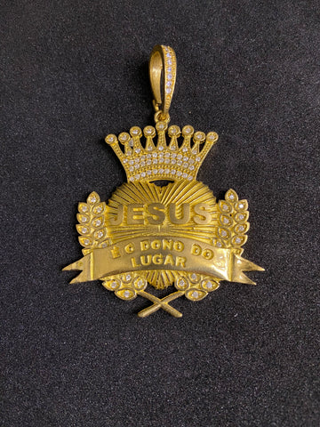 Pingente Coração Jesus é o Dono do Lugar