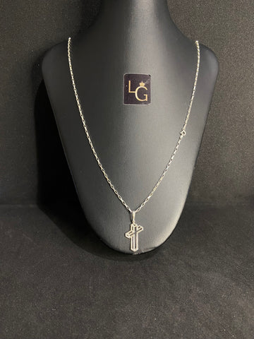Cordão Cartier 2mm Tijolinho - Cruz Vazada