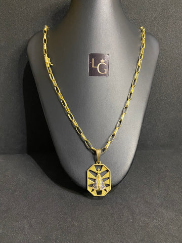 Cordão Cartier 5mm boleada - Nossa Senhora Aparecida Vazado