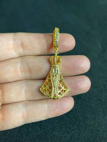 Pingente Nossa Senhora Banhado a Ouro