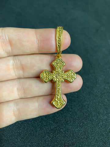 Pingente Cruz Racionais Banhado a Ouro