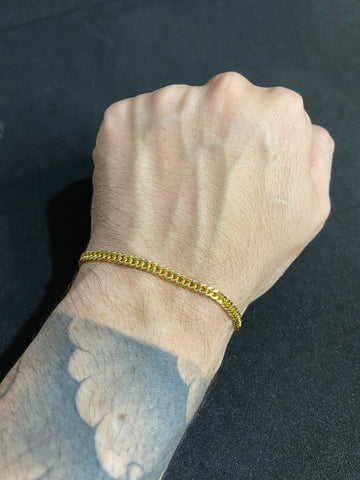 Pulseira Lacraia 4mm Banhado a Ouro