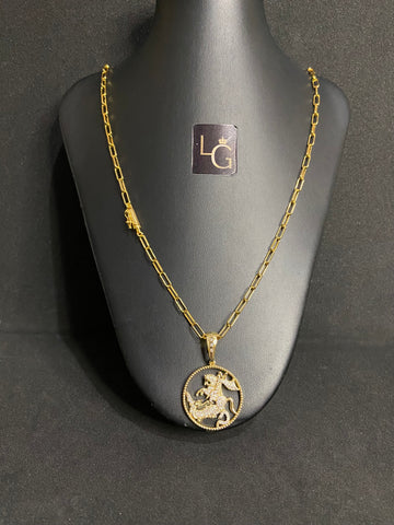 Cordão Cartier Long 4mm - Ping São Jorge Banhado a Ouro