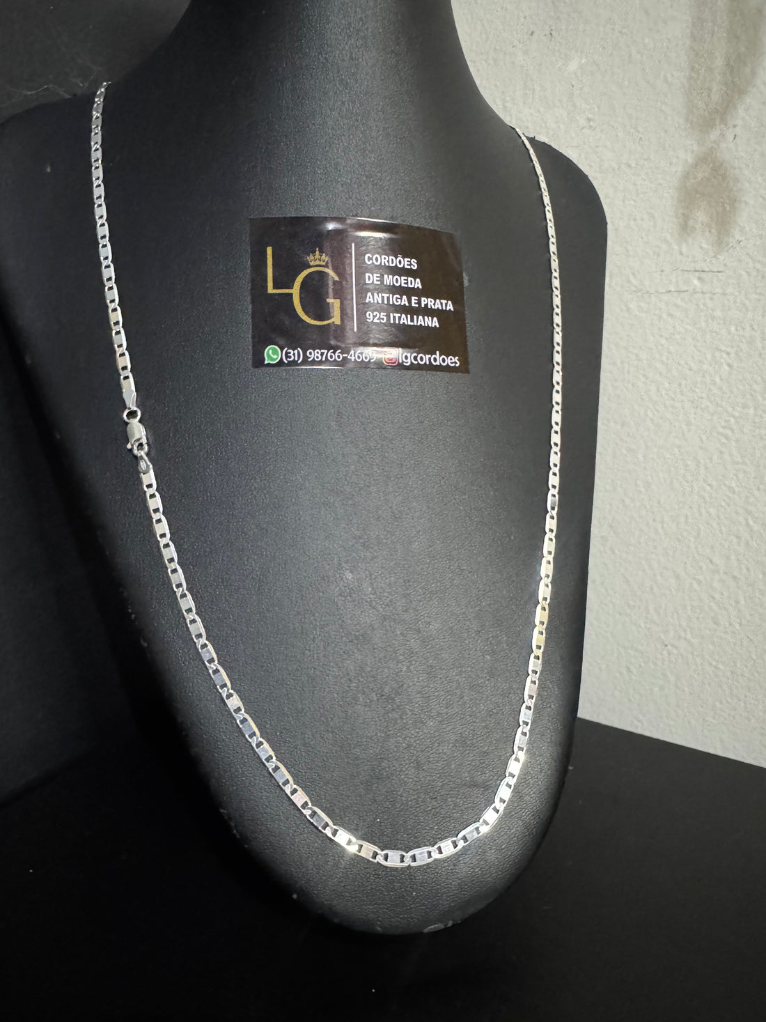 Cordão Piastrine 4mm Prata 925