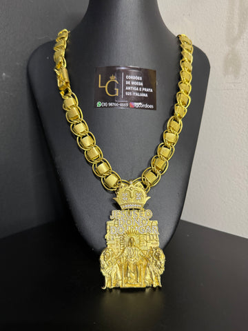 Cordão Dubai 15mm - Detalhado Jesus é o Dono do Lugar