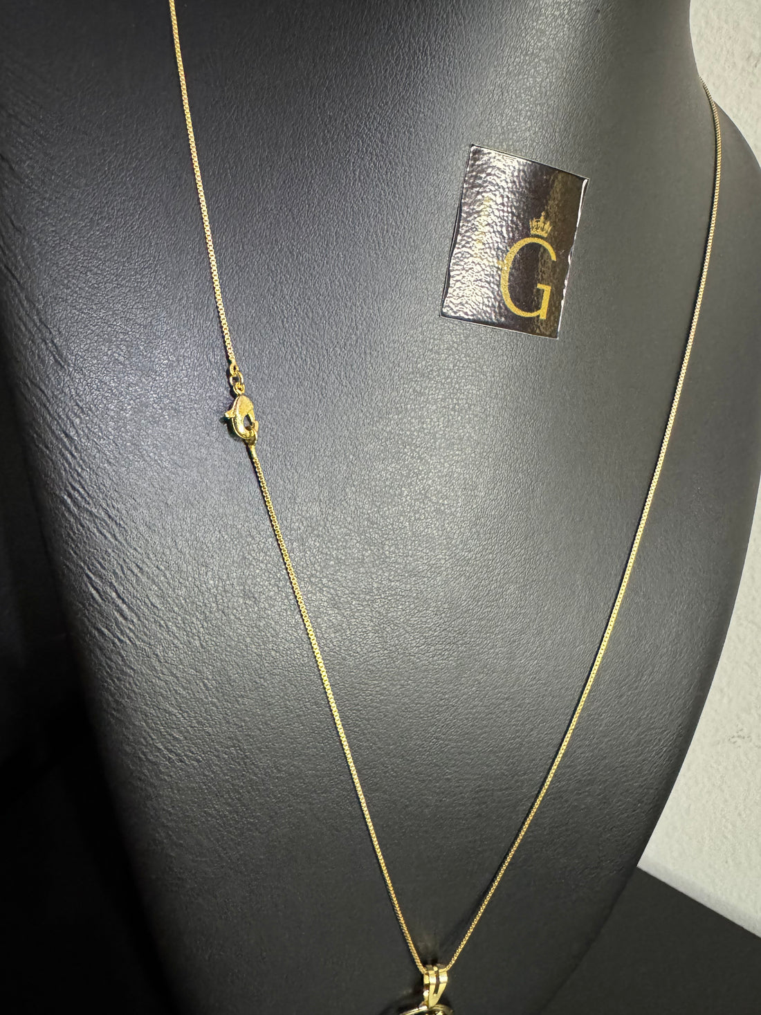 Cordão veneziano 1mm - São Jorge banhado a ouro 18k