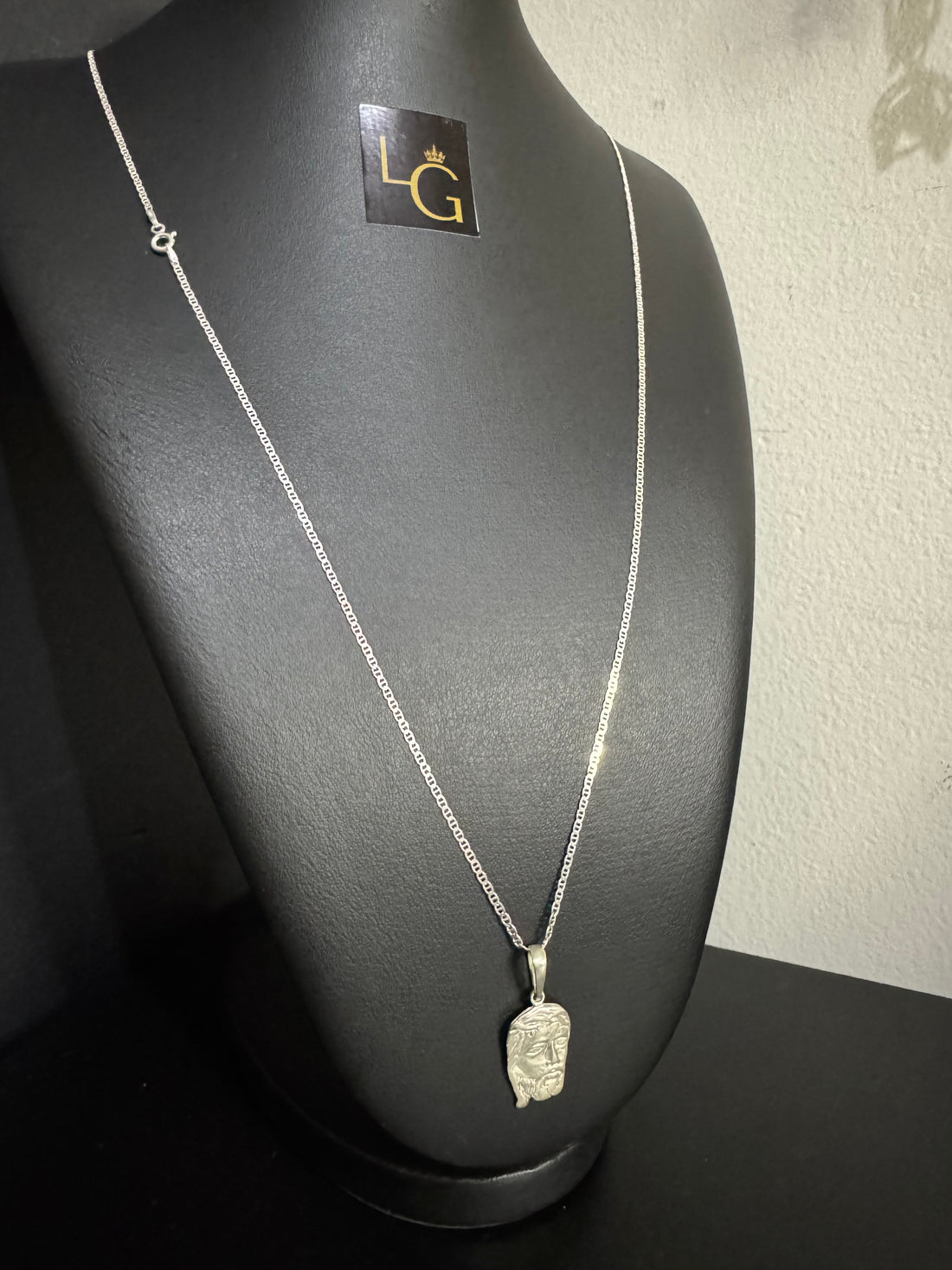 Cordão Gucci 1,5mm - Face Cristo Prata 925