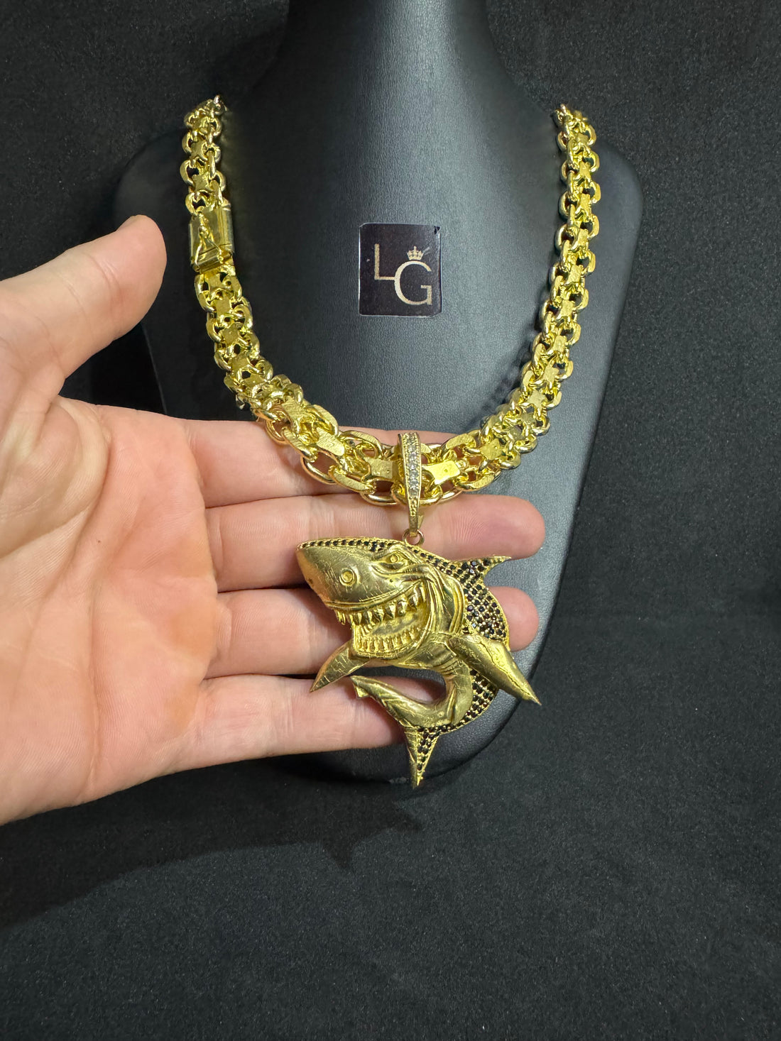 Cordão Nino Abravanel Cadeado Duplo 14mm - Tubarão Mc Ryan SP