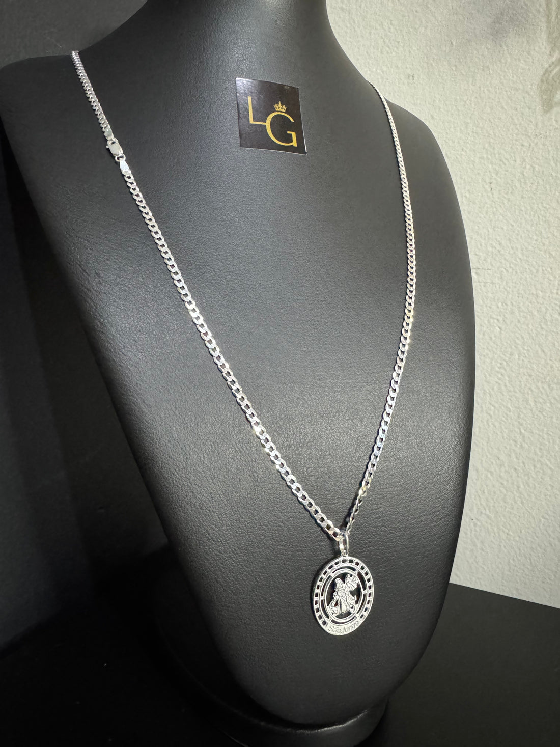 Cordão Grumet 3mm - São Jorge Detalhado Prata 925