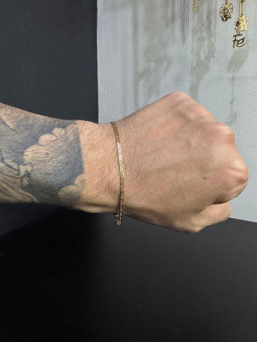 Pulseira Piastrine 1,5mm banhado a ouro 18k
