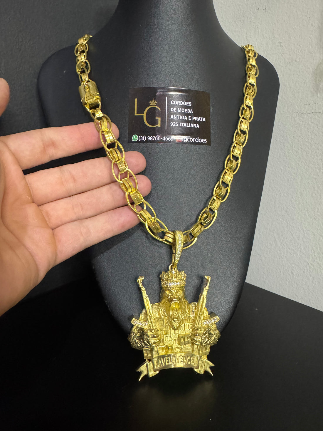 Cordão Imperador Redondo 12MM - Gorila Favela Venceu