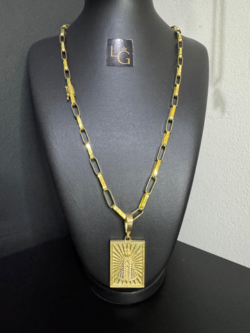 Cordão Cartier 5mm Long - Quadrado Nossa Senhora Aparecida