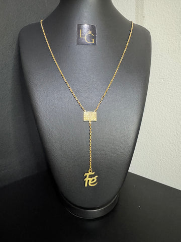 Terço Fé Banhado a Ouro