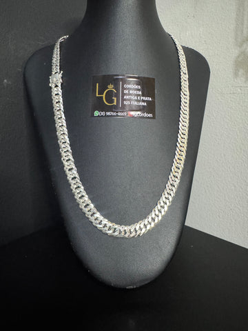 Cordão Grumet Duplo 10mm Gaveta Prata 925