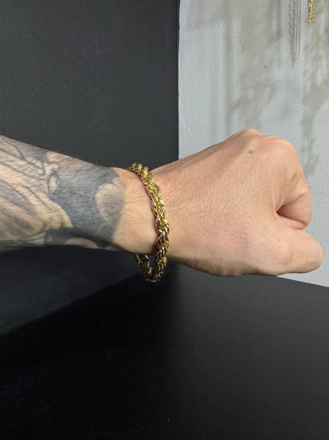 Pulseira baiano 6mm banhado a ouro 18k