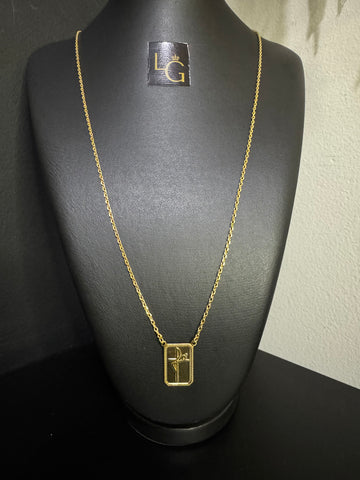 Escapulário Fé banhado a ouro 18k