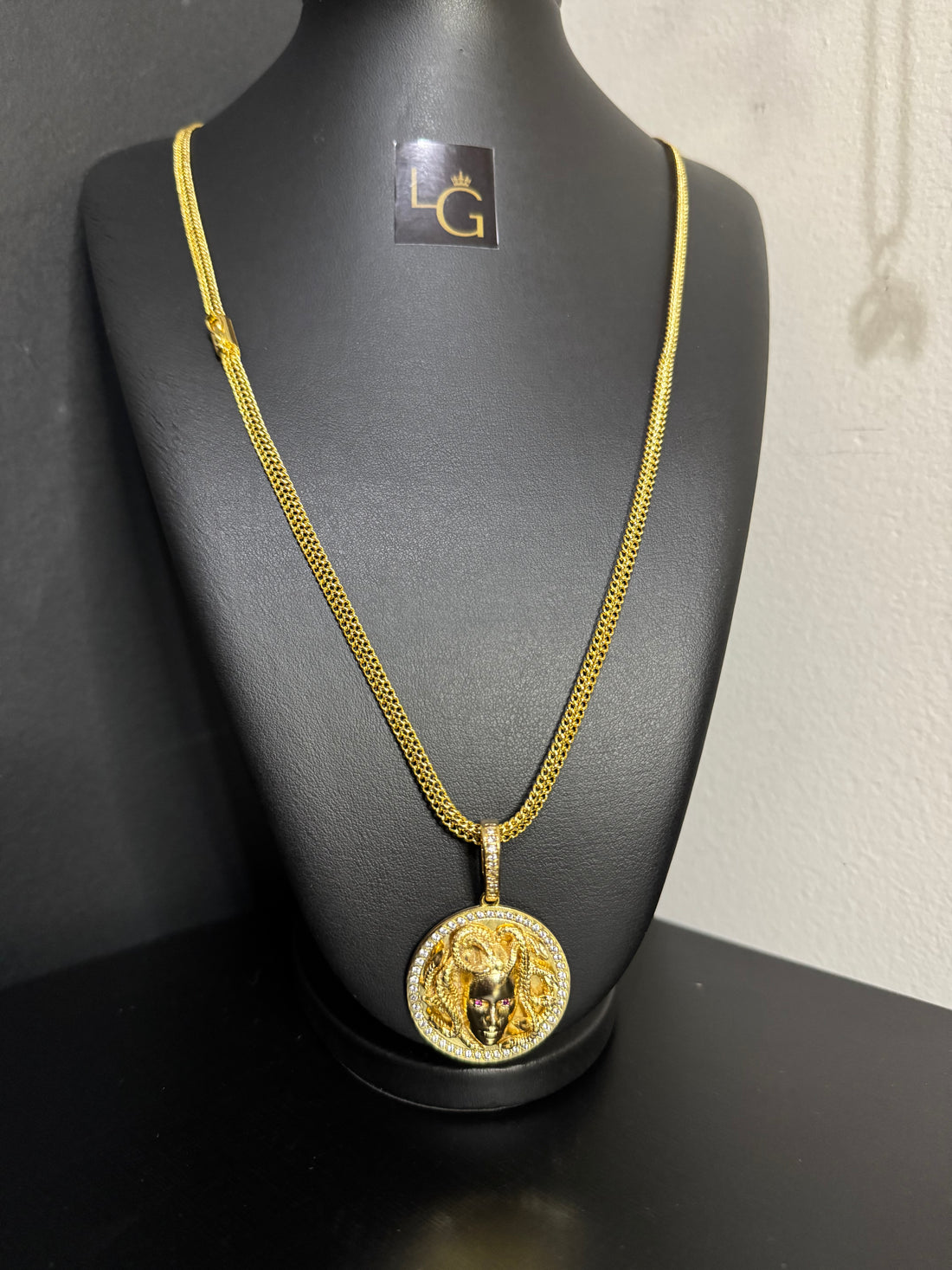 Cordão Grumet duplo 4mm - Medusa Banhado a Ouro