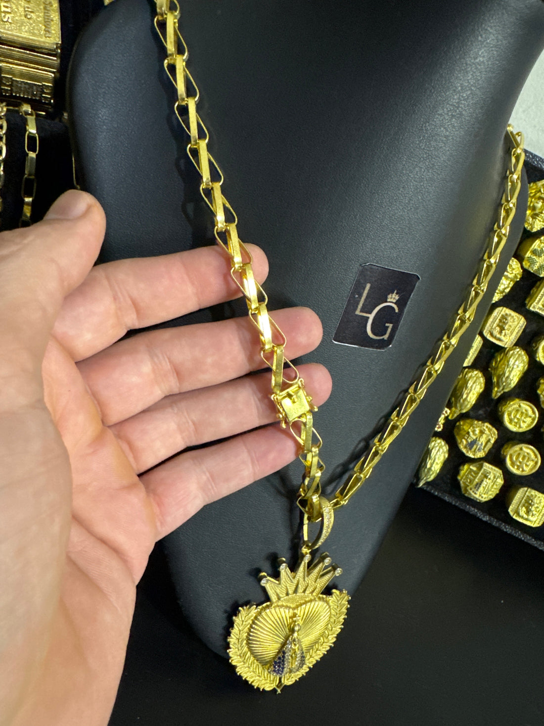 Cordão Balão 8mm - Coração Nossa Senhora Aparecida