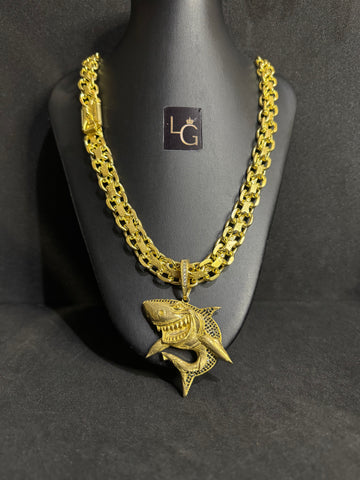 Cordão Nino Abravanel Cadeado Duplo 14mm - Tubarão Mc Ryan SP