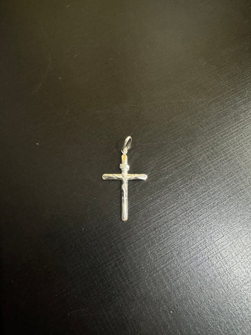 Pingente Cruz crucifixo M Prata 925