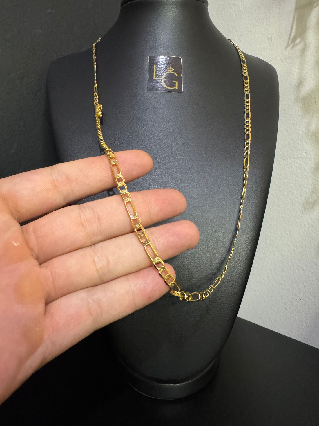 Cordão 3x1 4mm banhado a ouro 18k