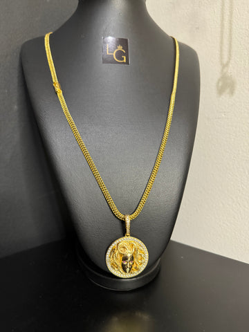 Cordão Grumet duplo 4mm - Medusa Banhado a Ouro