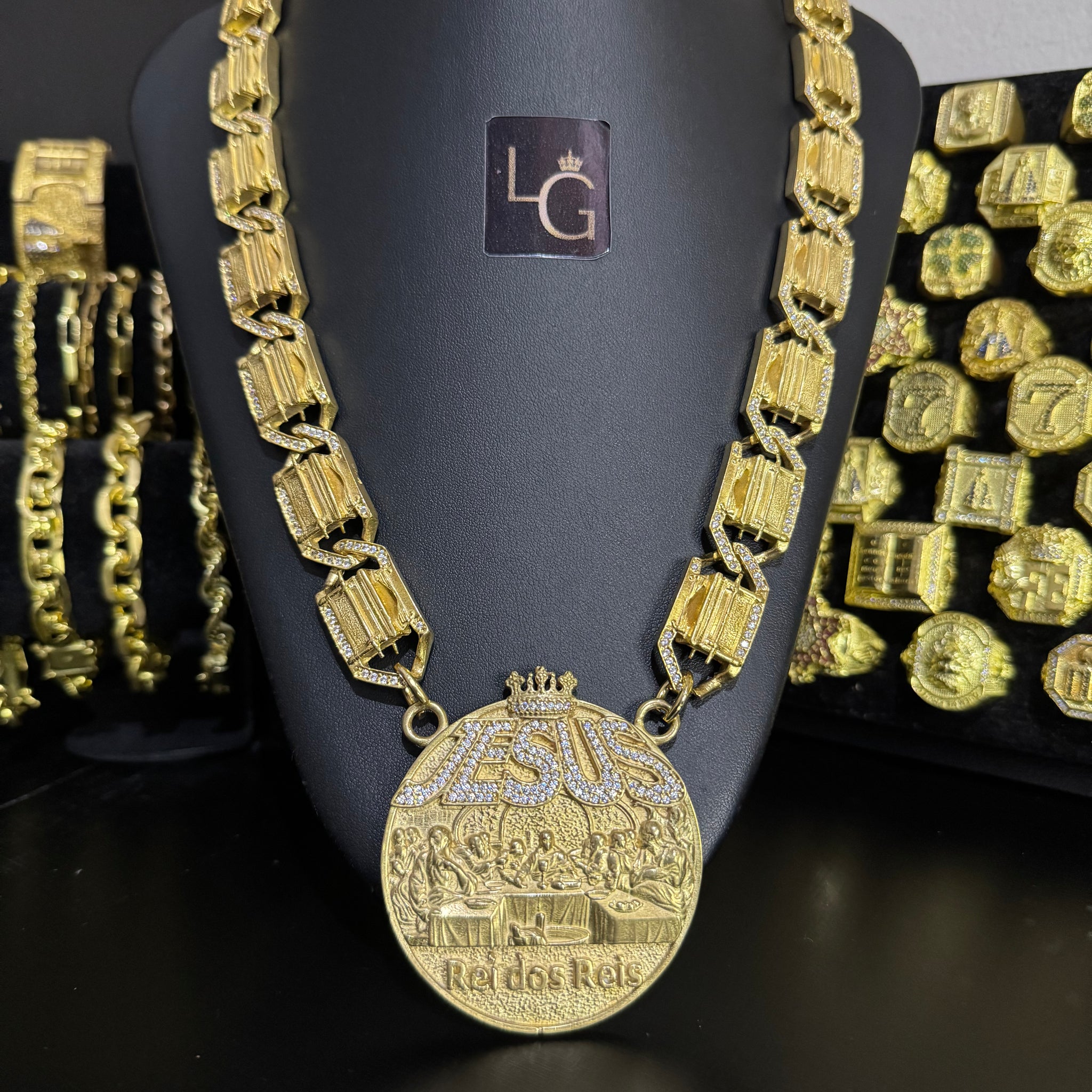 Cordão Personalizado Jesus Rei Dos Rei Redondo