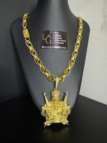 Cordão Imperador Redondo 12MM - Gorila Favela Venceu