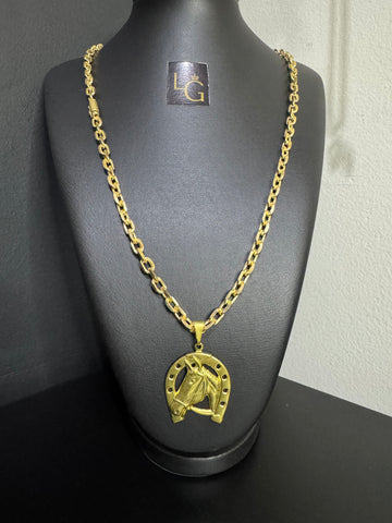 Cordão Cadeado Quina 5mm - Ferradura/ Cavalo