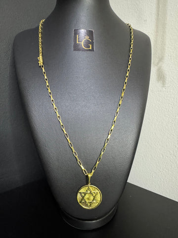 Cordão Cartier 2mm - Redondo Estrela de Davi