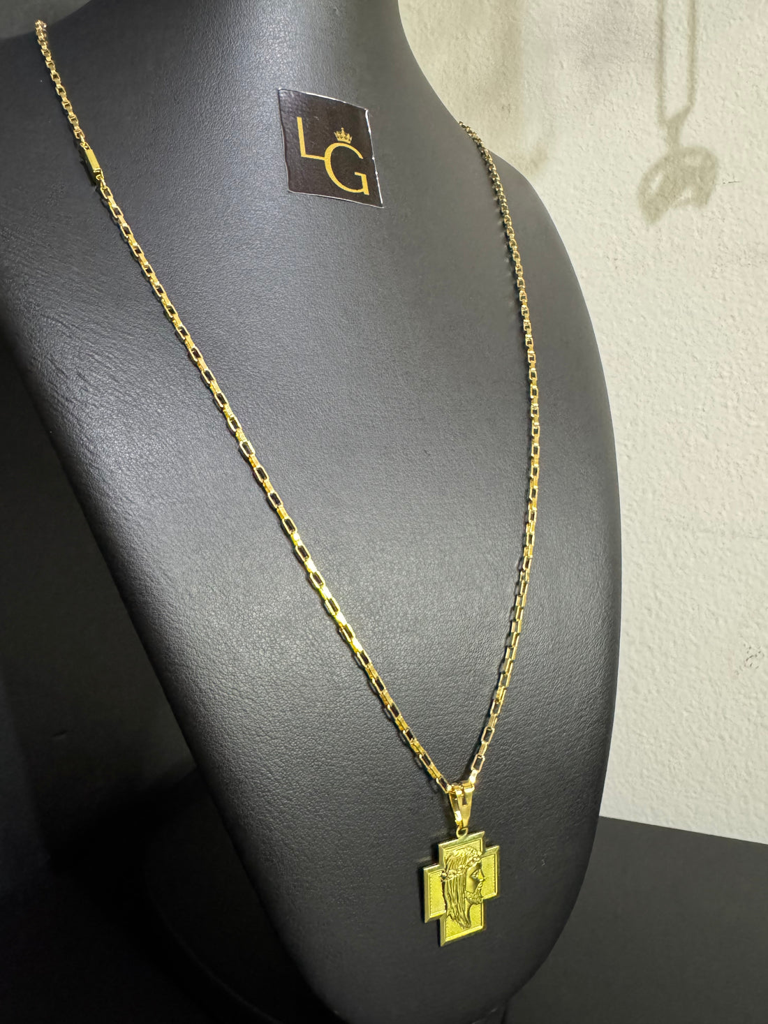 Cordão Tijolinho 1,5mm c/p cruz face de Cristo