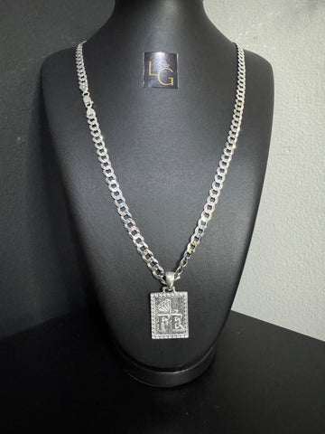 Cordão Grumet 7mm - Placa Fé Prata 925