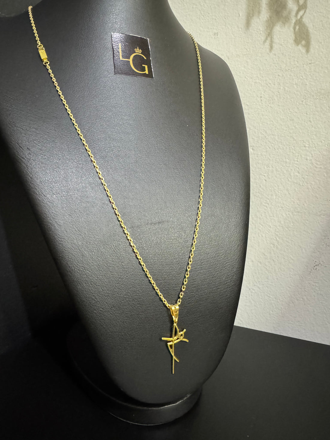 Cordão cadeado 1,5mm c/p fé