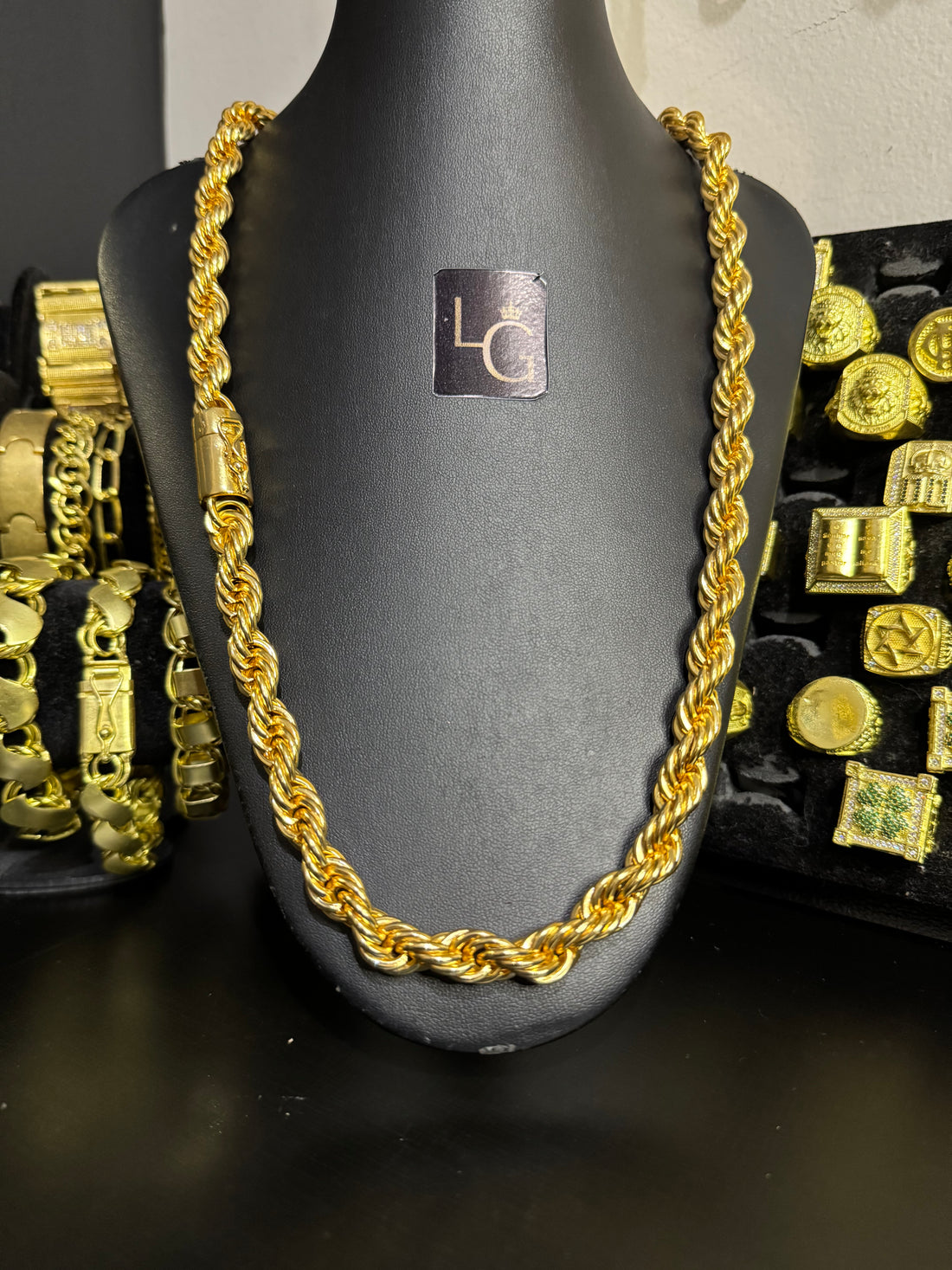 Cordão Baiano 16mm Banhado a ouro