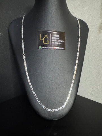 Cordão Piastrine 4mm Prata 925