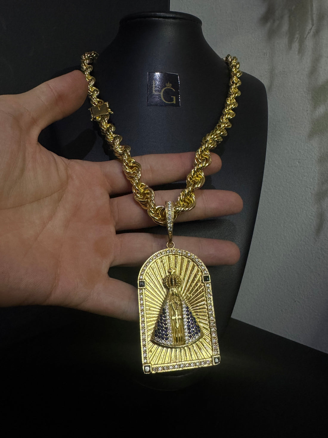 Cordão Baiano 16mm - Abençoado Banhado a Ouro