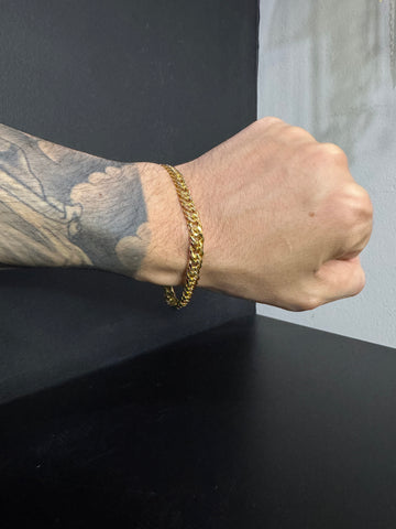 Pulseira Grumet 6mm banhado a ouro 18k