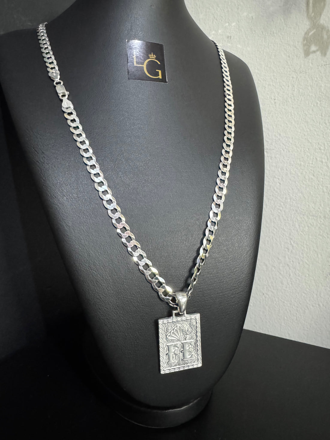 Cordão Grumet 7mm - Placa Fé Prata 925