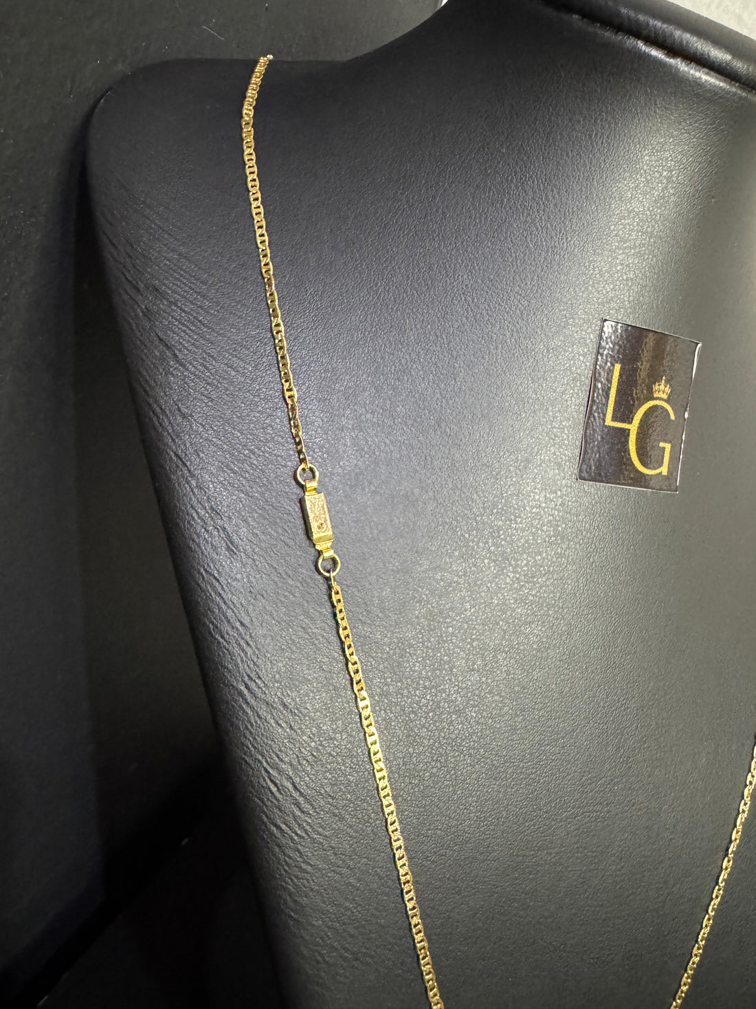 Cordão Piastrine 1,5mm - São Jorge banhado a ouro 18k
