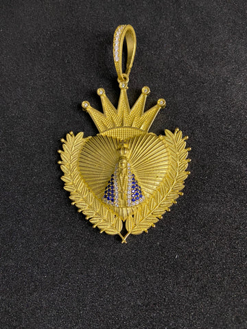 Pingente Coração Nossa Senhora Aparecida