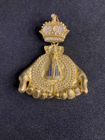 Pingente Mão Nossa Senhora Aparecida