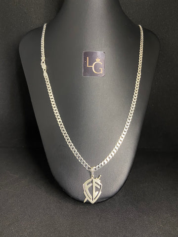 Cordão Grumet 5,5mm - Escudo Fé Prata 925