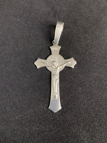 Pingente Cruz Crucifixo Prata 925 G