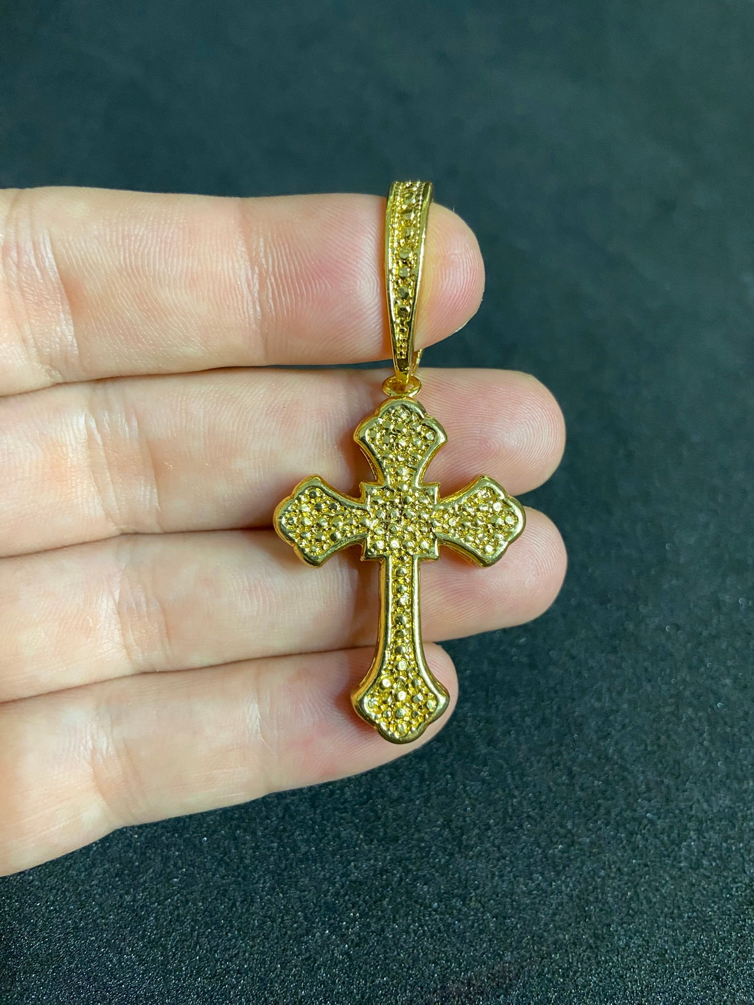 Pingente Cruz Racionais Banhado a Ouro