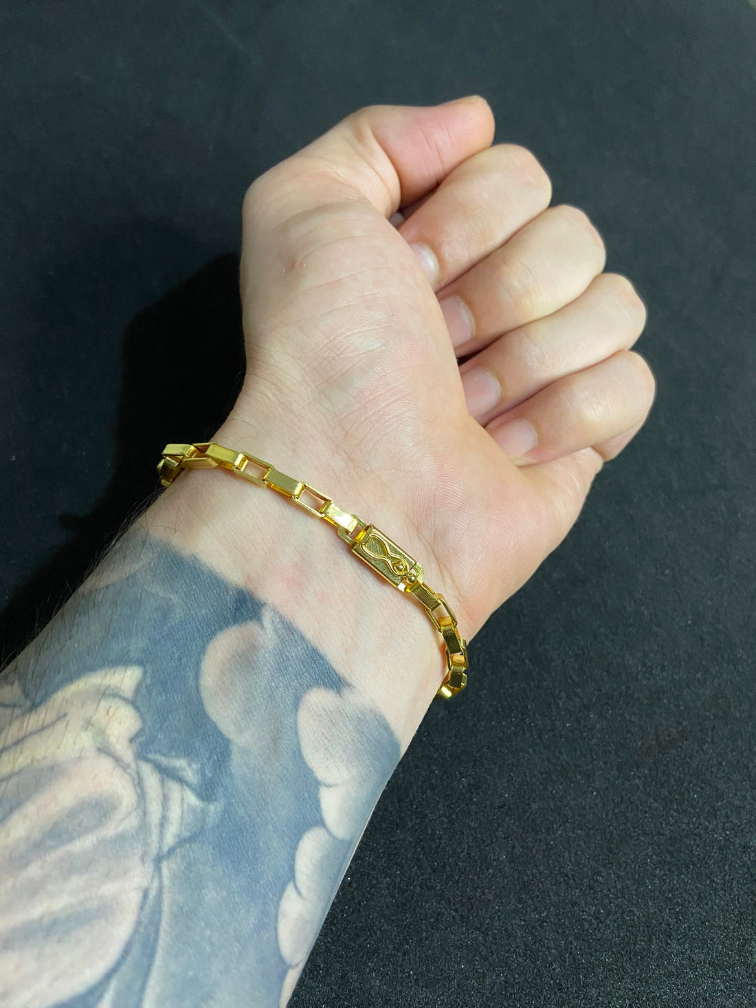 Pulseira Tijolinho 5mm Banhado a Ouro