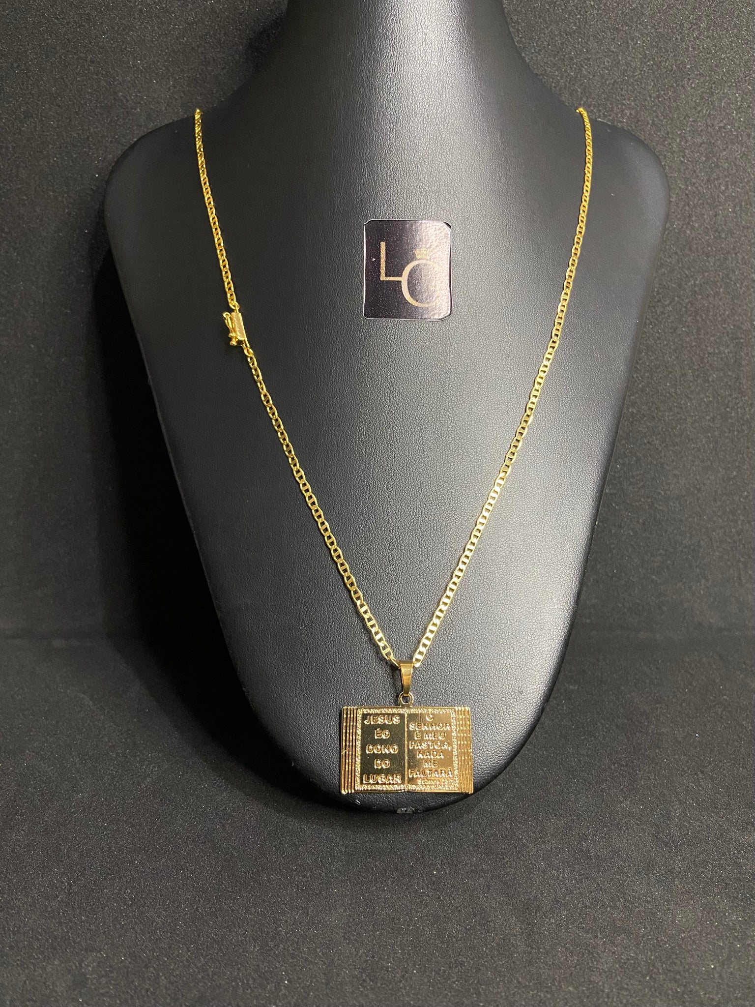 Cordão Piastrine 1,5mm - Ping Bíblia Banhado a ouro