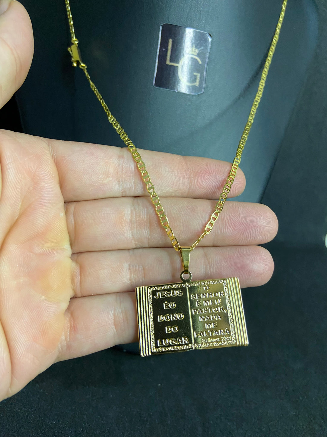 Cordão Piastrine 1,5mm - Ping Bíblia Banhado a ouro
